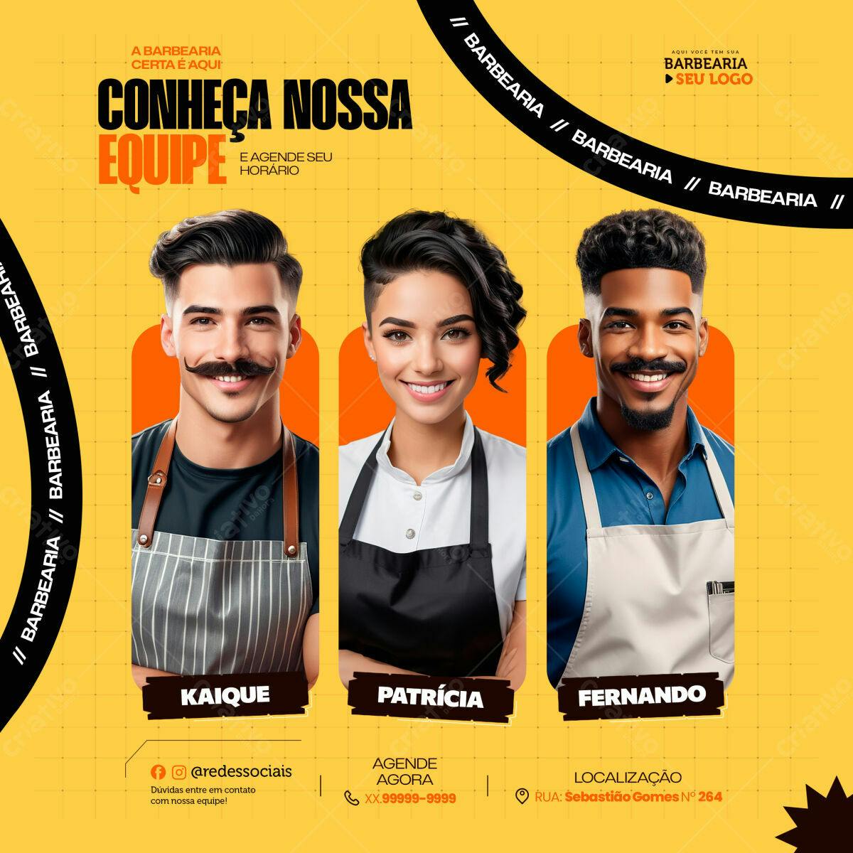 Flyer para Barbearia PSD Editável