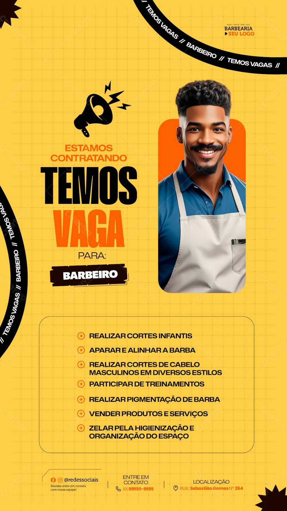 Quer Fazer Parte Da Nossa Equipe, Então Essa É Sua Hora. Temos Vaga Para Barbeiro