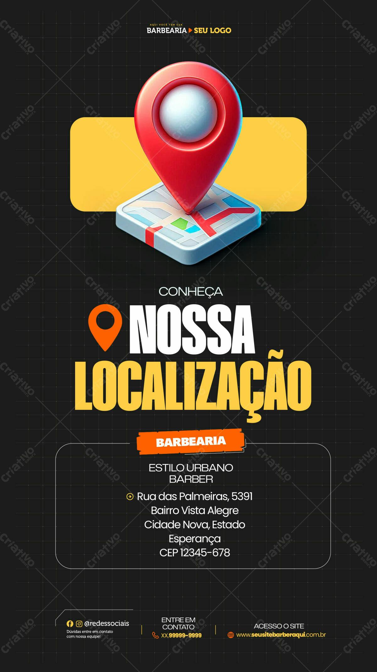Flyer para Barbearia PSD Editável