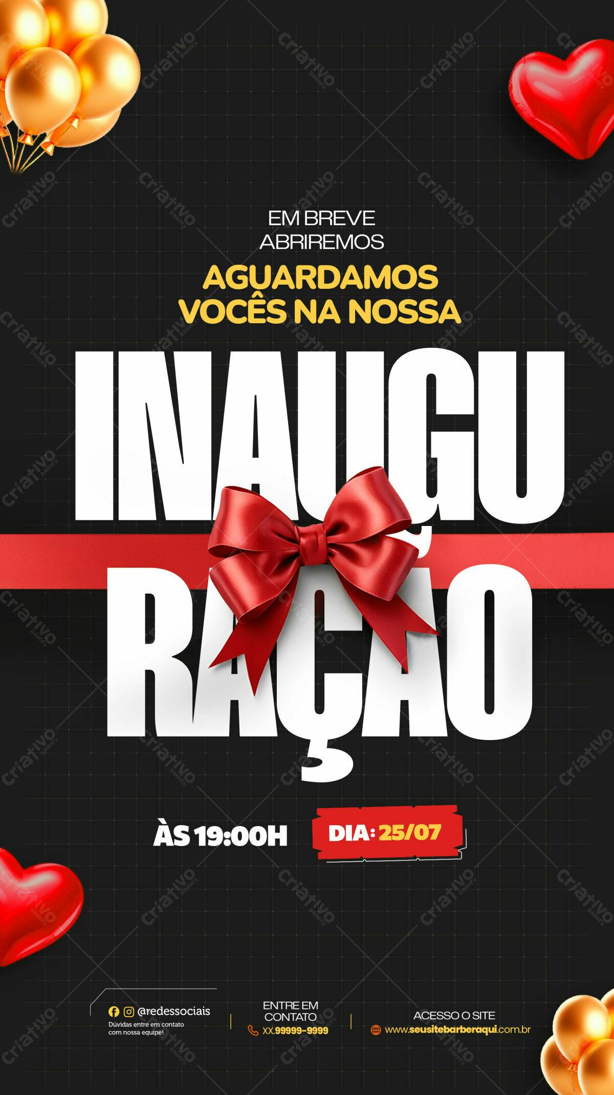 Flyer para Inauguração PSD Editável