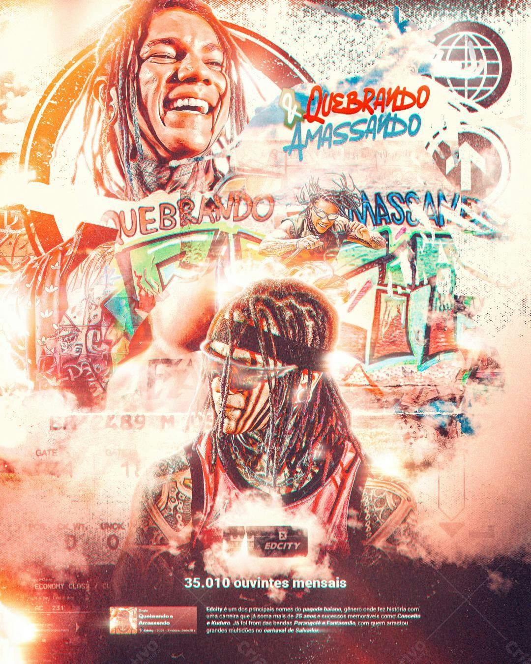 Poster Musical Pagode Baiano PSD Editável