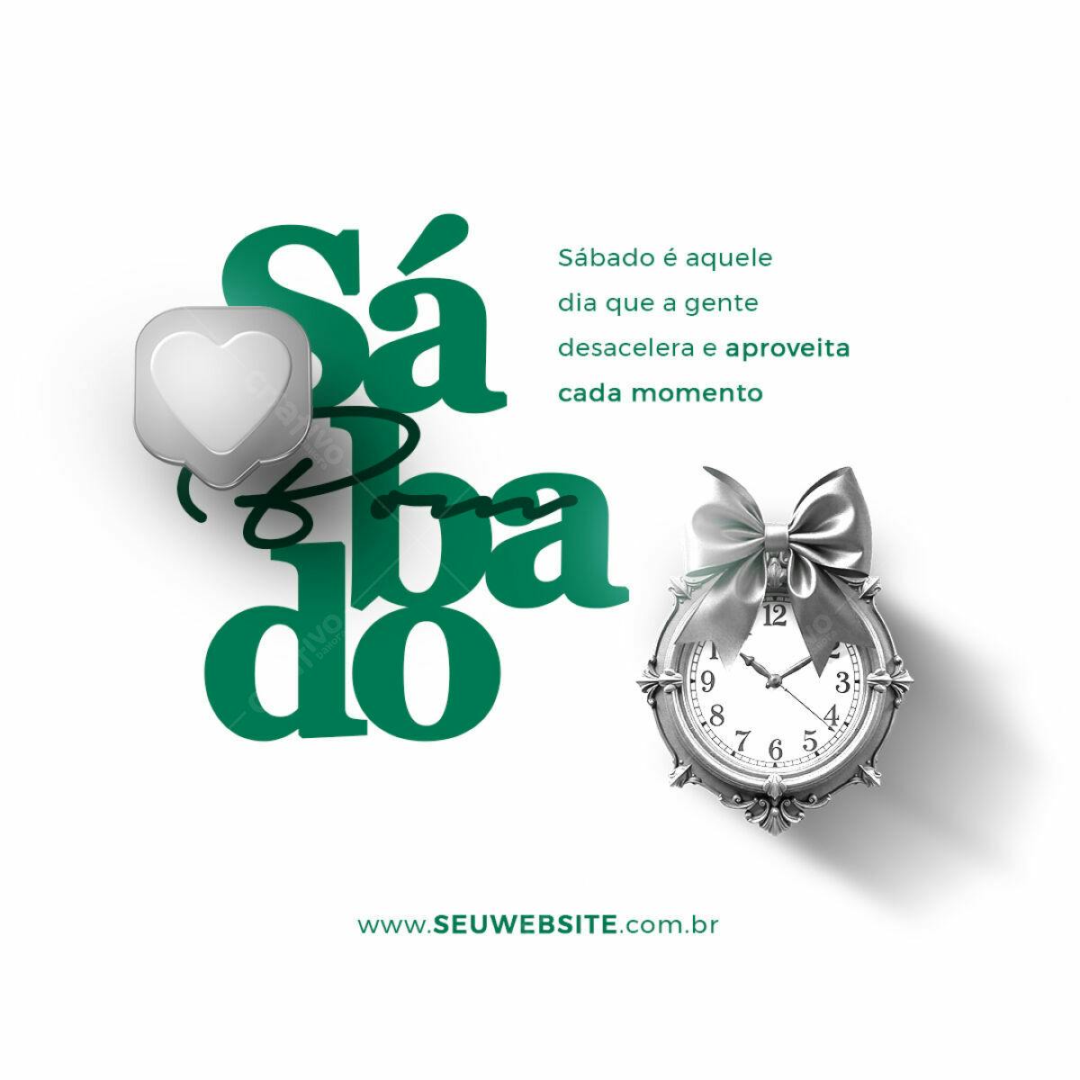Post para Sábado Relaxante PSD Editável