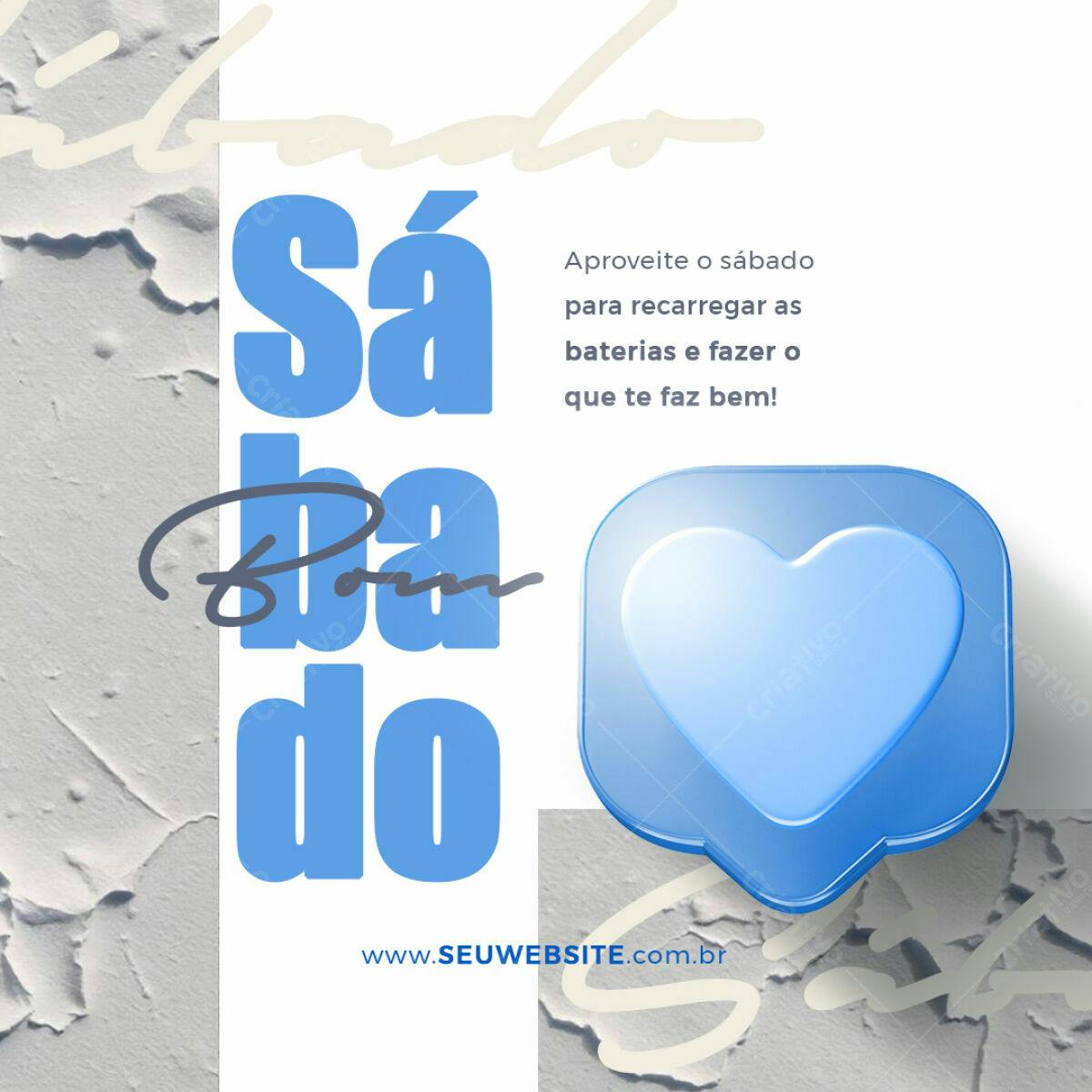 Post para Redes Sociais - Sábado Relax PSD Editável