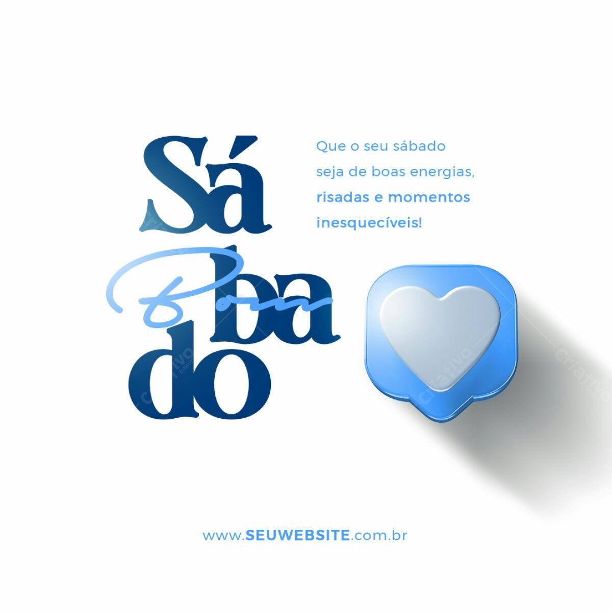Post para Redes Sociais Sábado PSD Editável