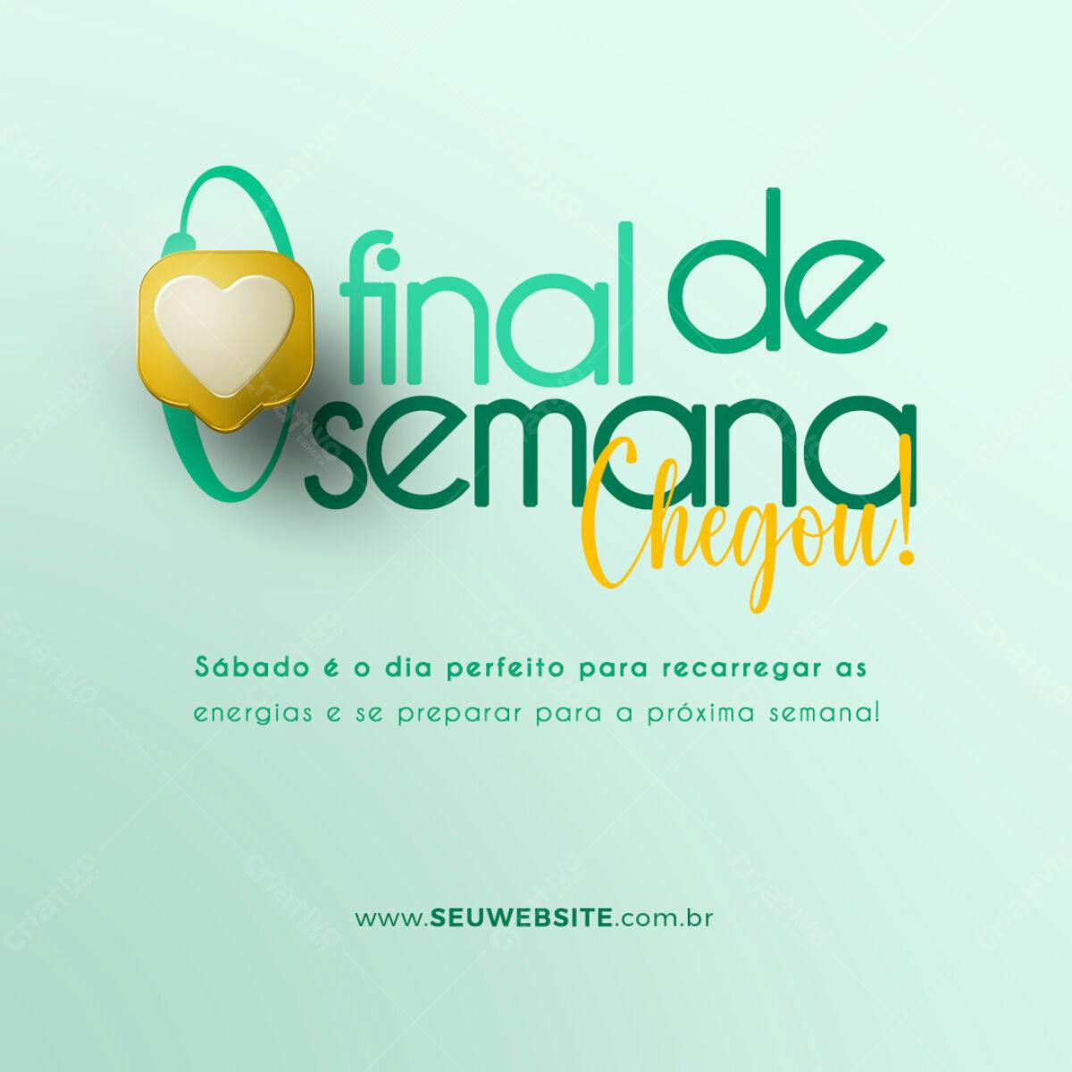 Post para Redes Sociais Final de Semana PSD Editável