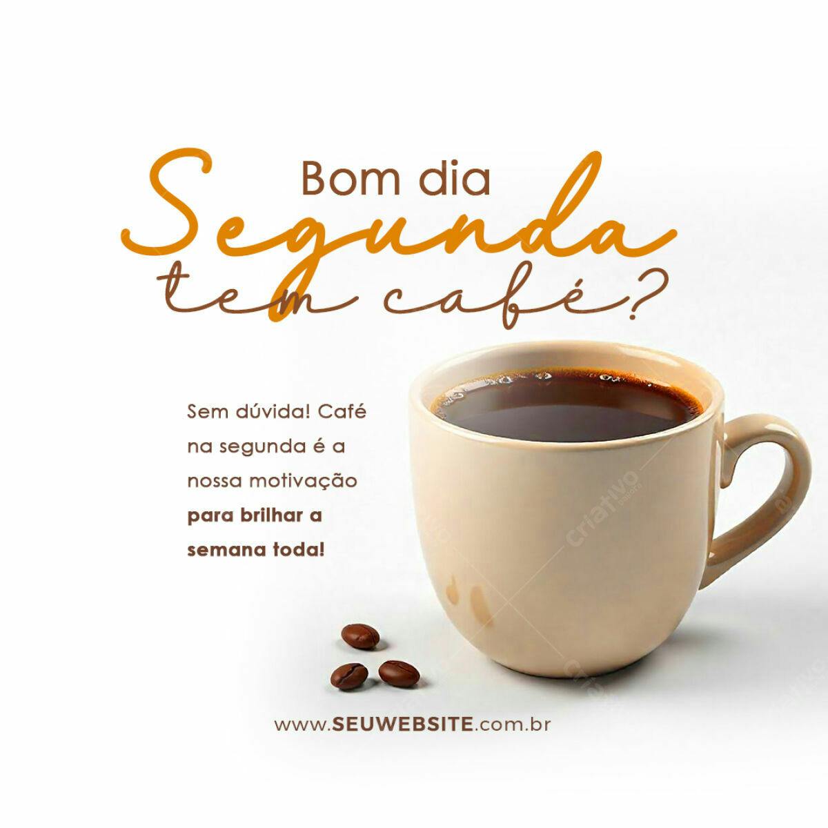 Post para Redes Sociais Café da Manhã PSD Editável