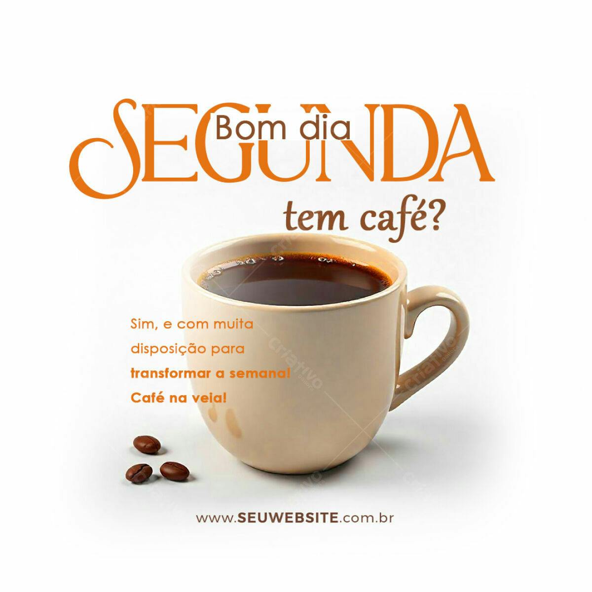 Post para Redes Sociais Café da Manhã PSD Editável