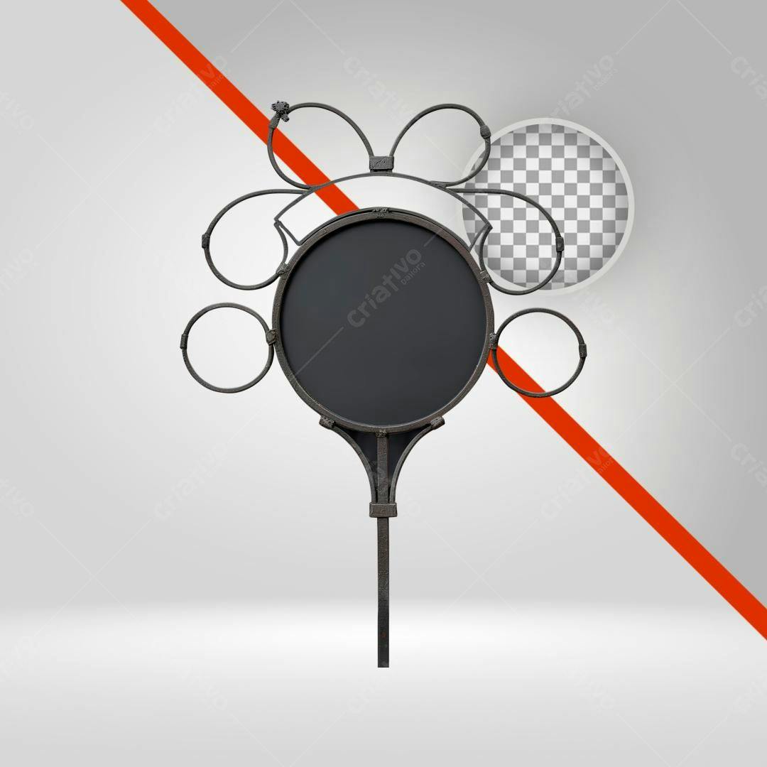 Placa de Sinalização Metálica PNG com fundo transparente