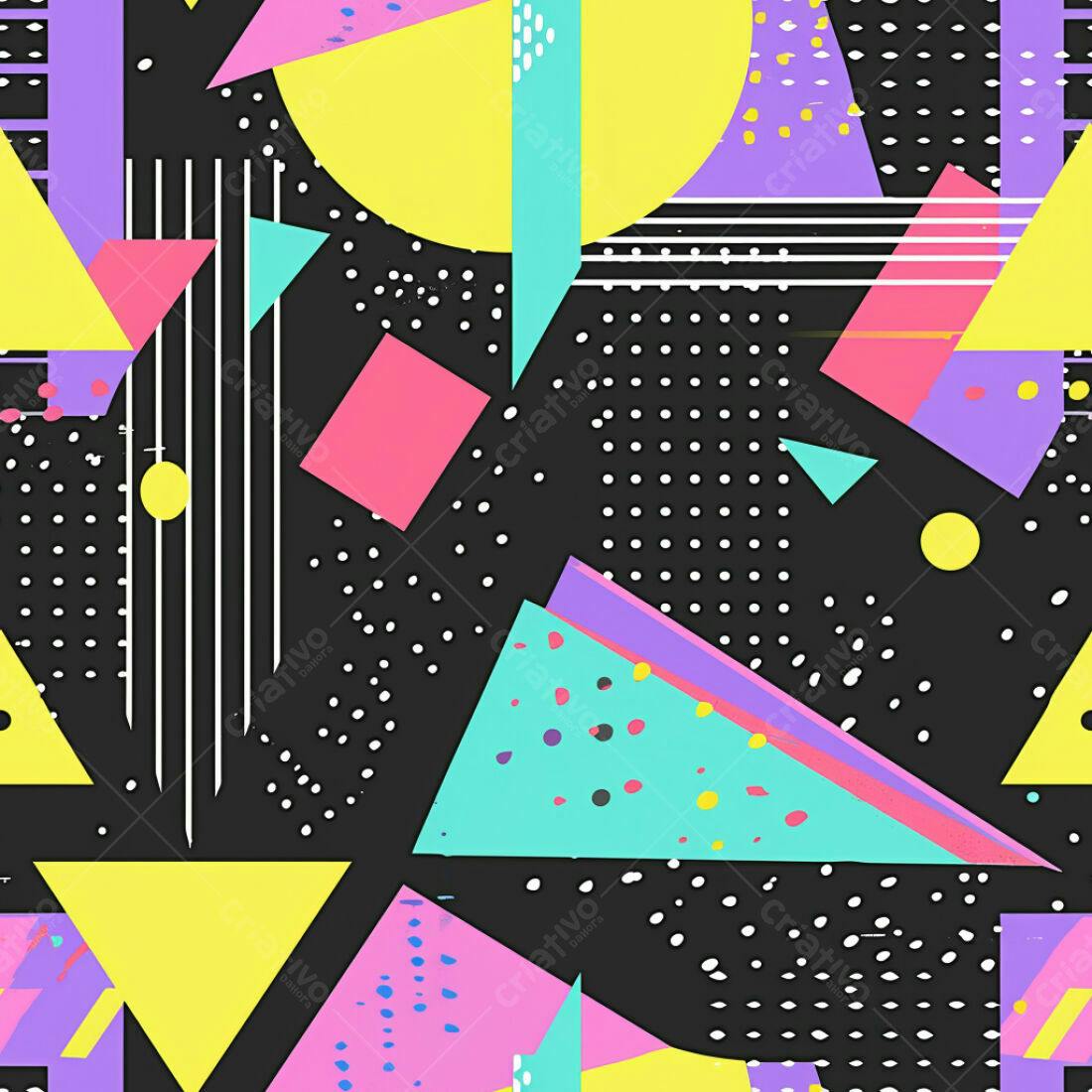 Textura Geométrica Memphis para Fundo