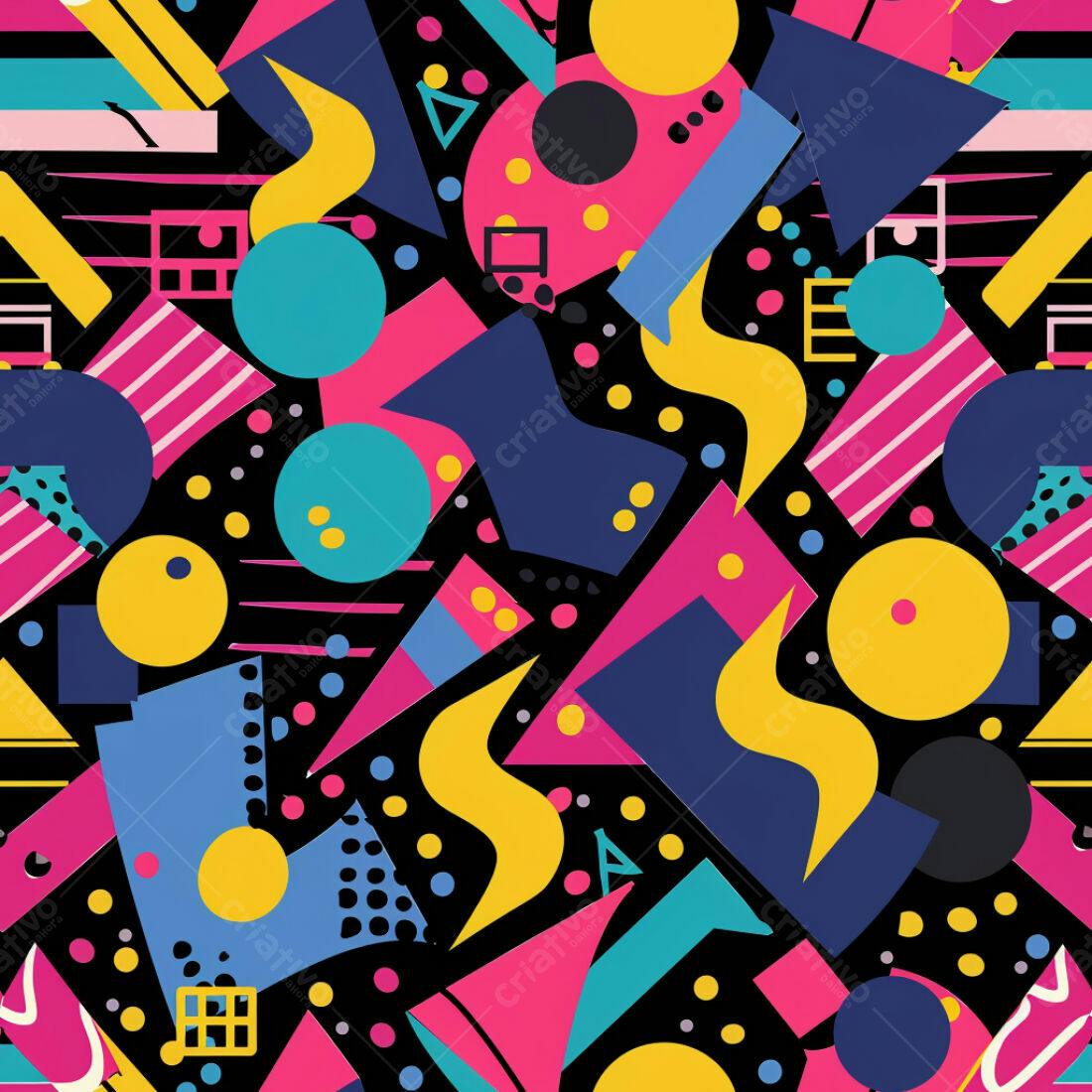 Textura Abstrata Geométrica 80s para Fundo