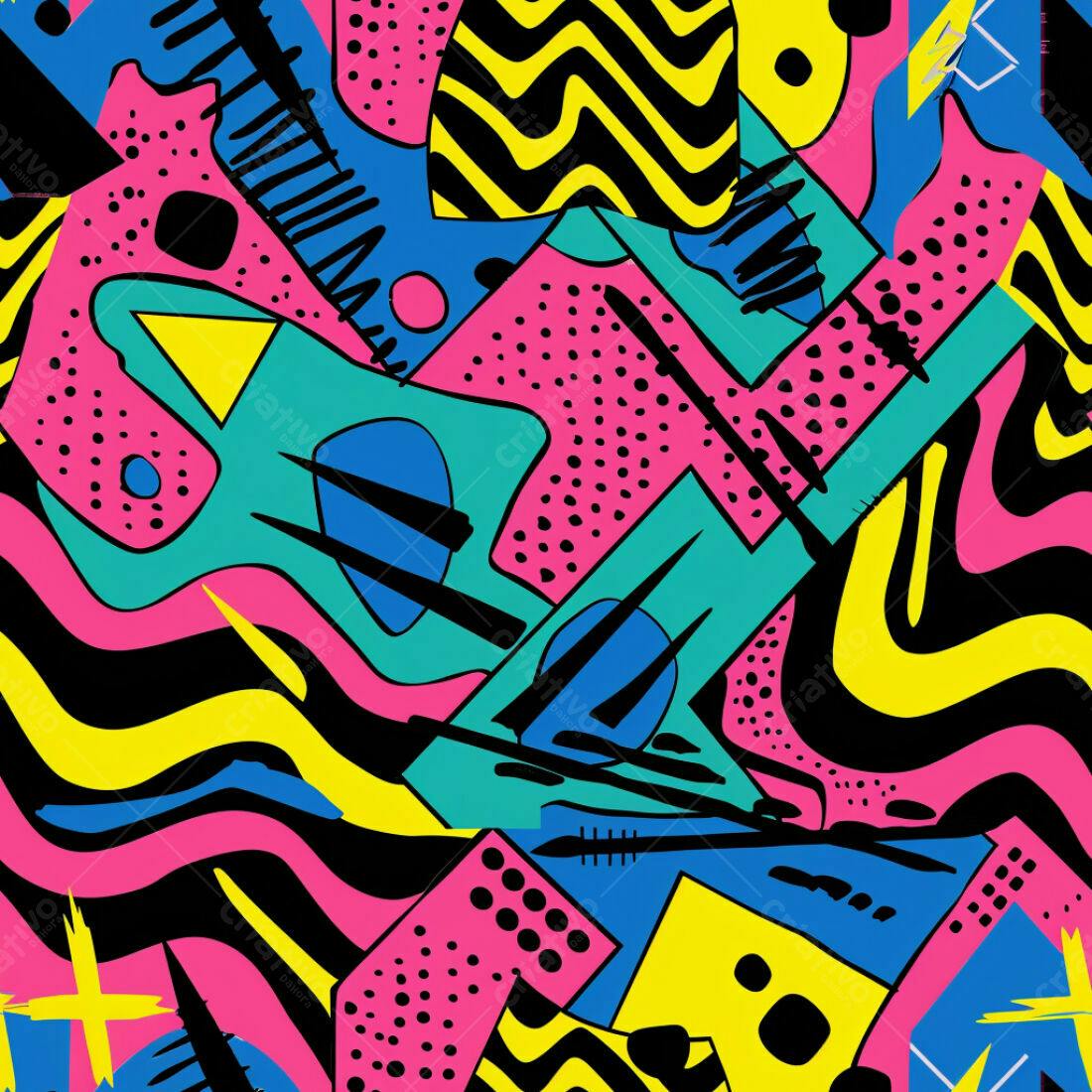 Textura Abstrata 80s para Fundo