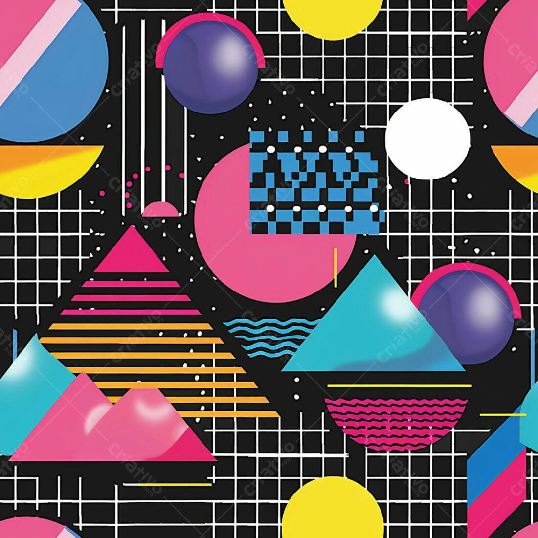 Textura Geométrica Retrô para Fundo