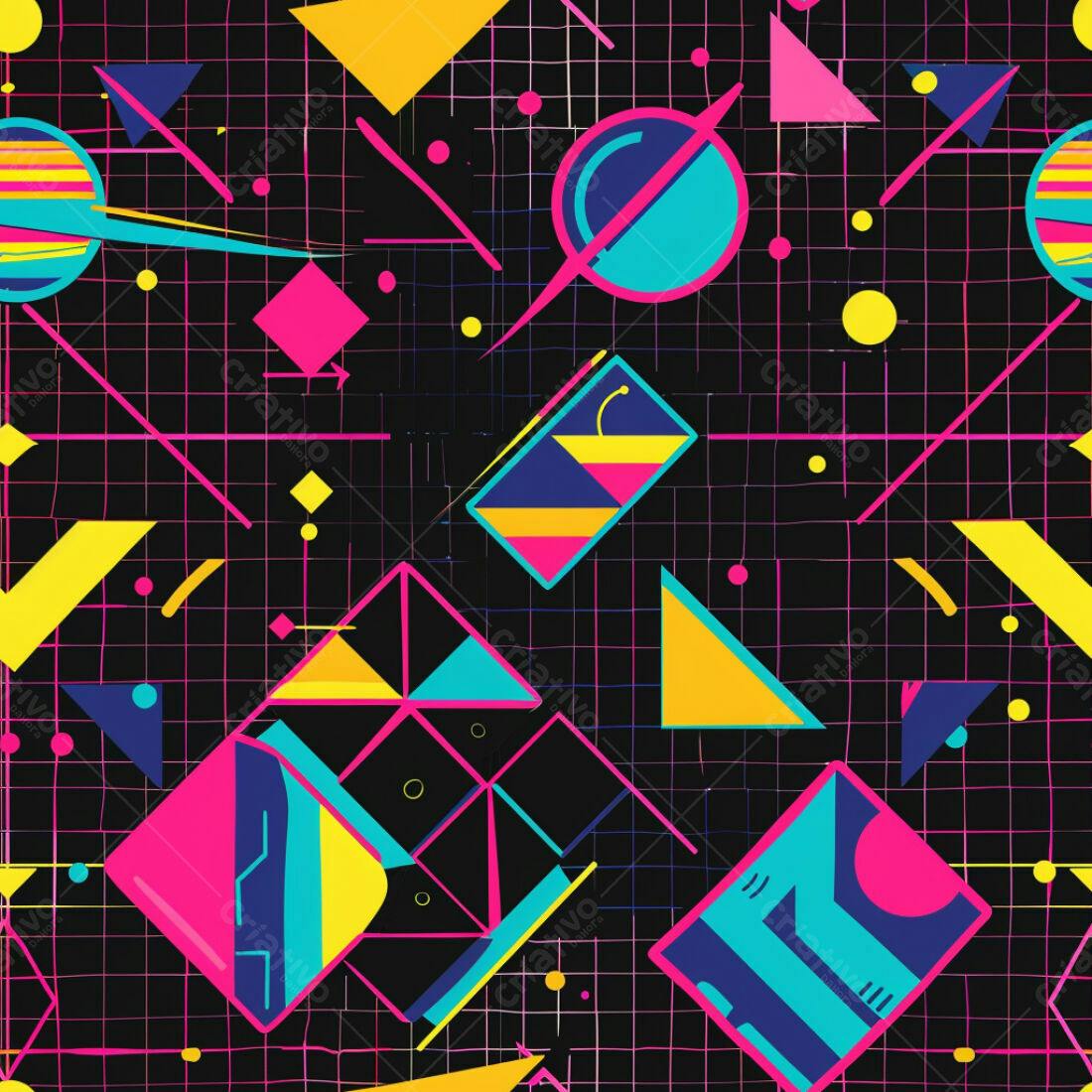Textura Geométrica Retrô para Fundo