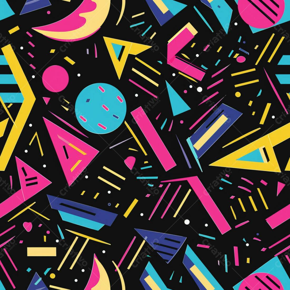 Textura geométrica 80s para fundo