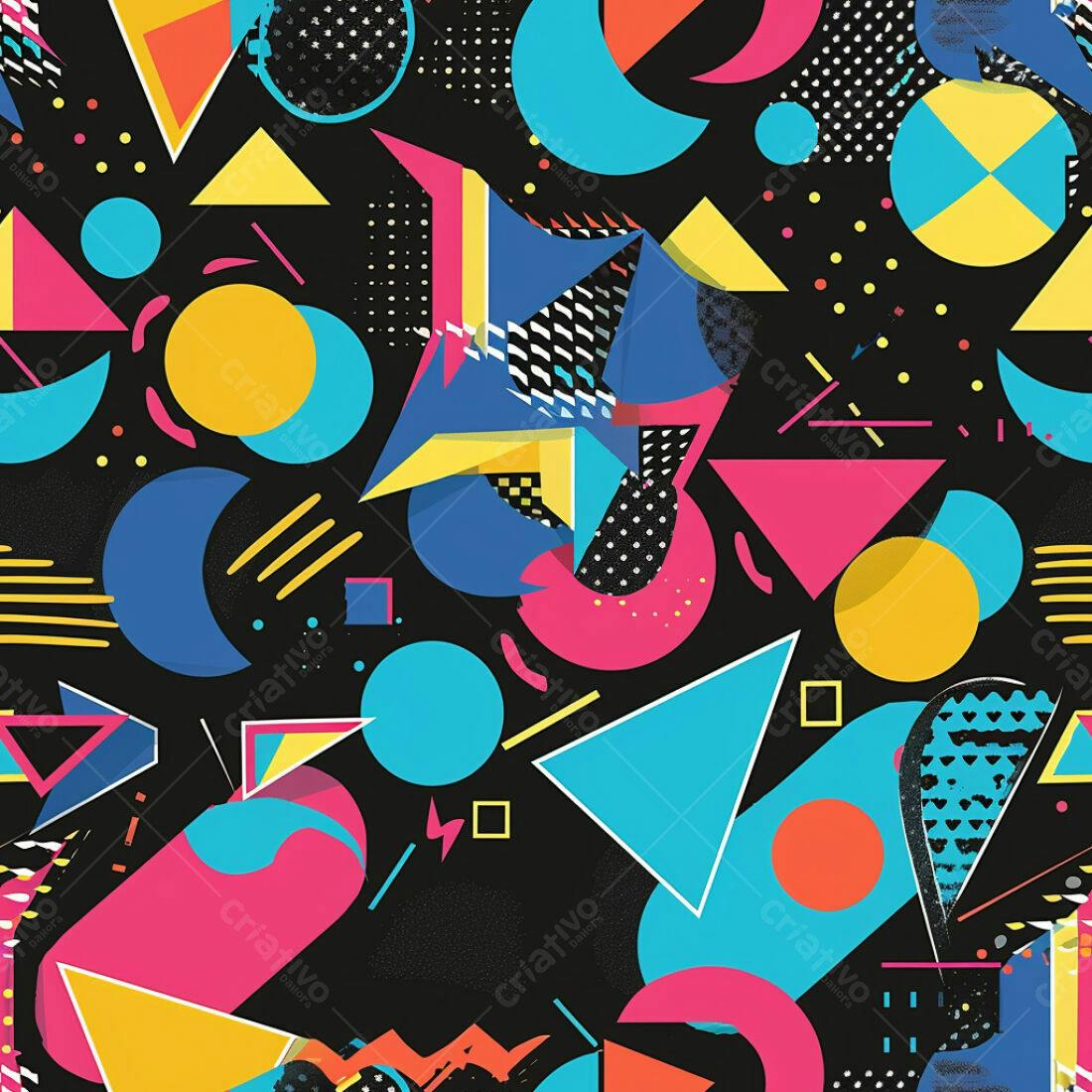 Textura geométrica Memphis para fundo