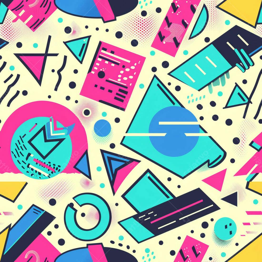 Textura Geométrica 80s para Fundo