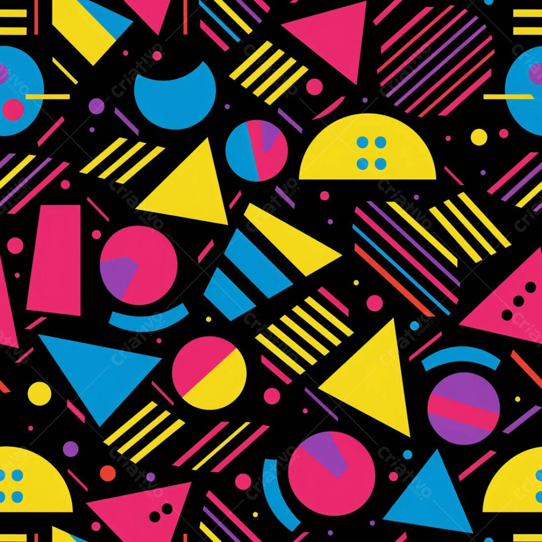 Textura Geométrica 80s para Fundo