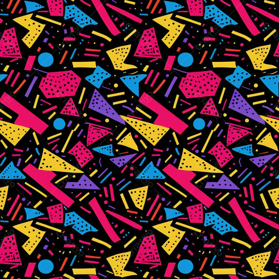 Textura Geométrica 90s para Fundo