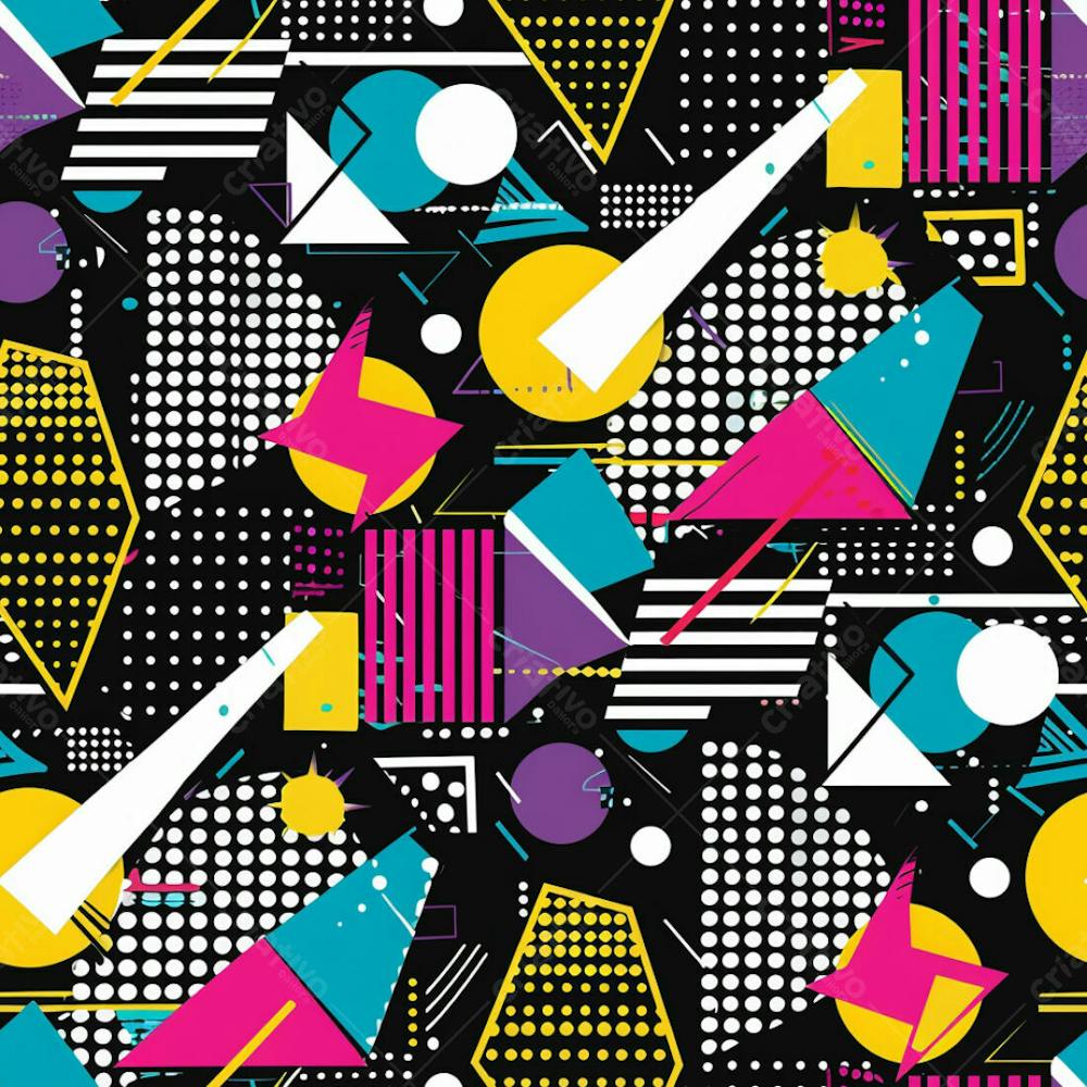80s patterns bakcground design - [download] 121542 | Criativo Dahora