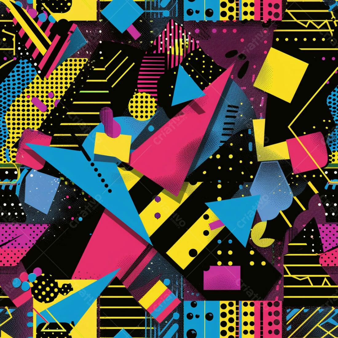 Textura Geométrica 80s para Fundo