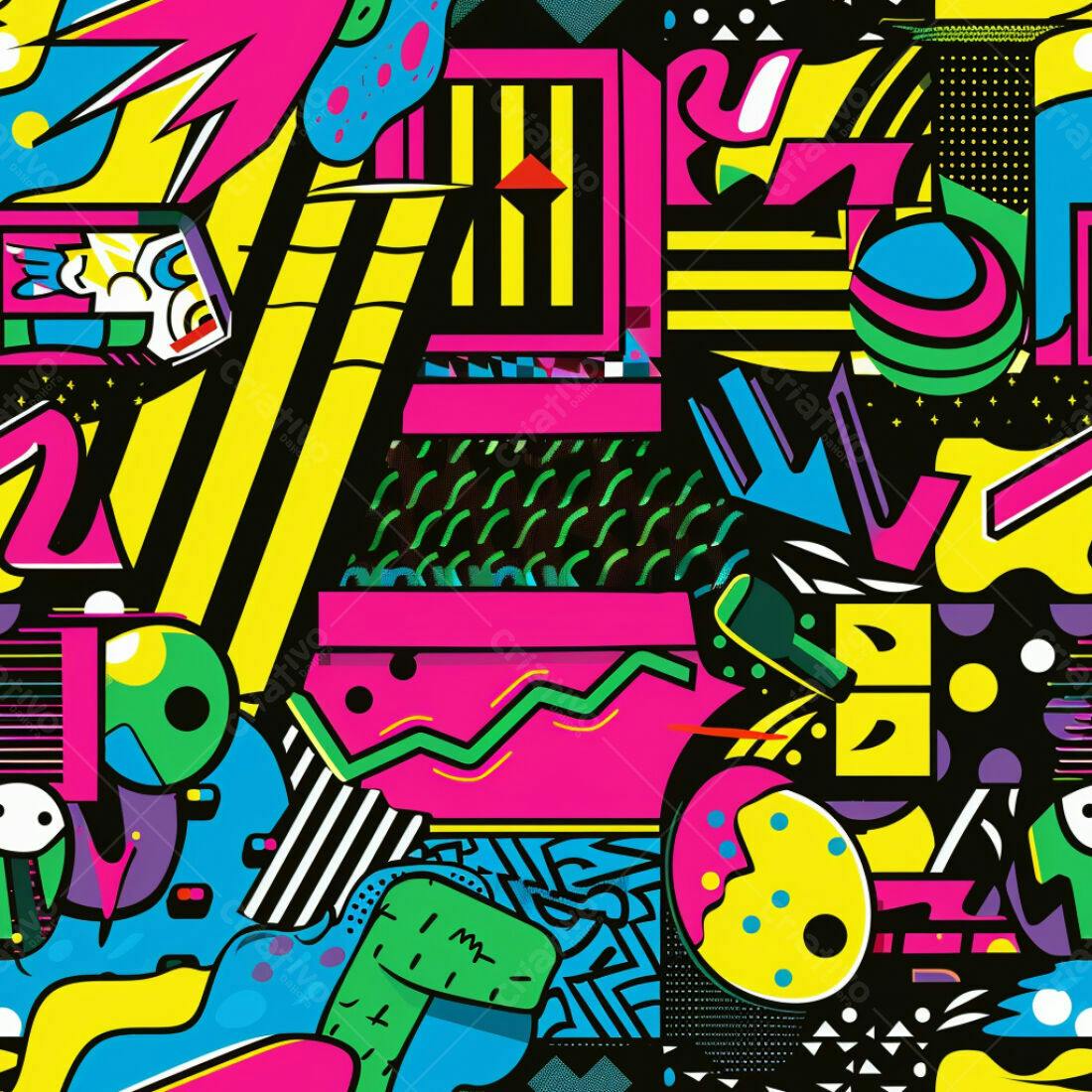 Textura Abstrata 80s para Fundo