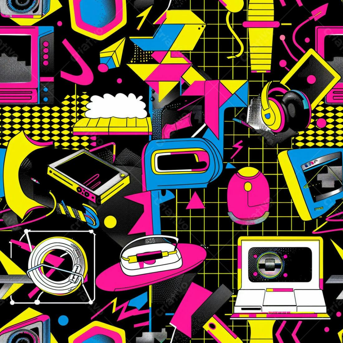 Textura Retrô 80s para Fundo