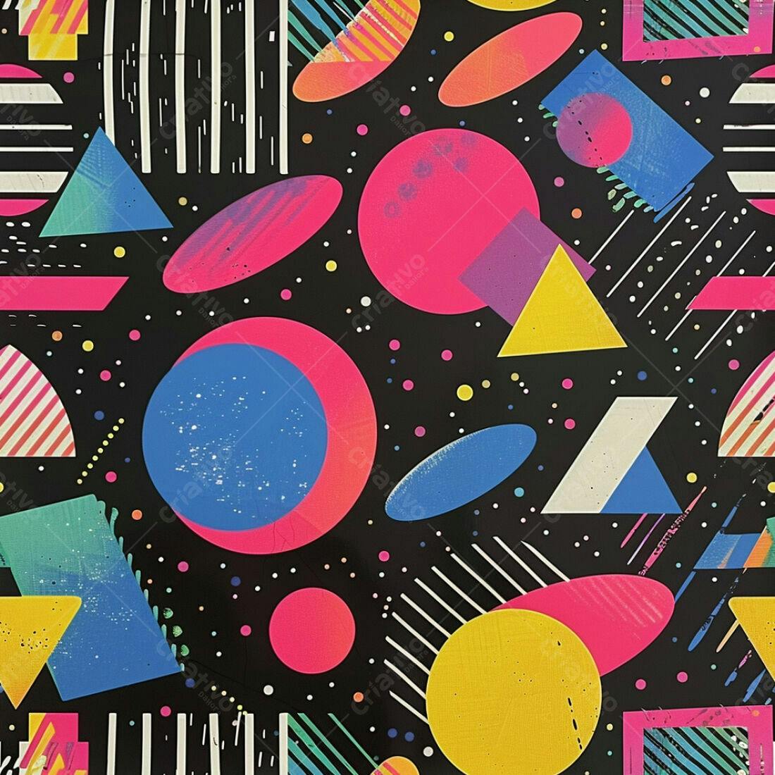 Textura Geométrica Neon para Fundo