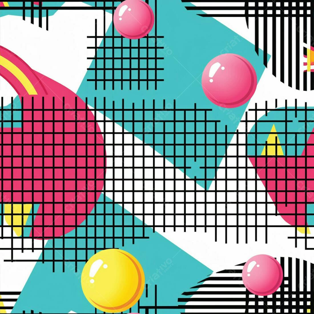 Textura Geométrica 80s para Fundo