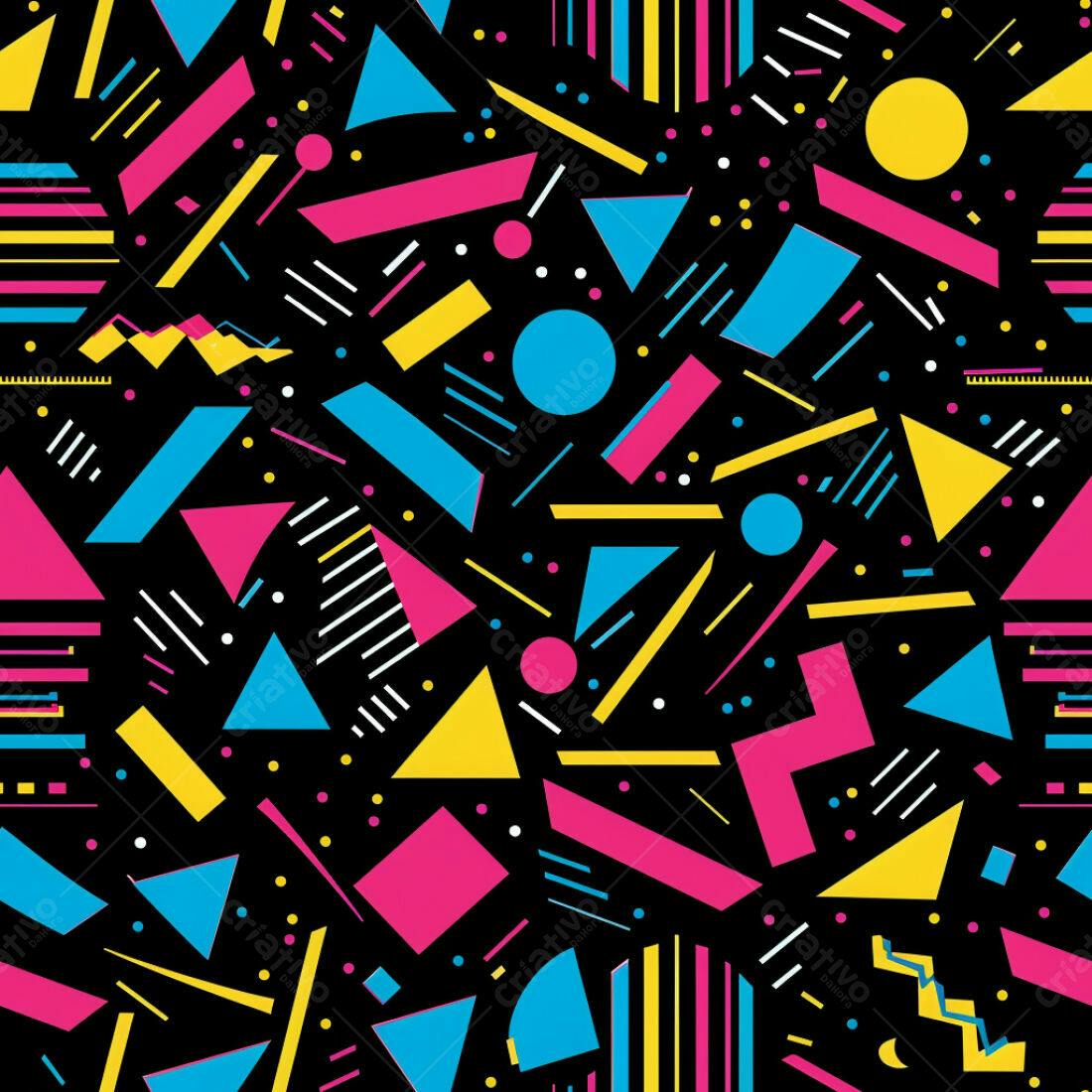 Textura Geométrica 80s para Fundo