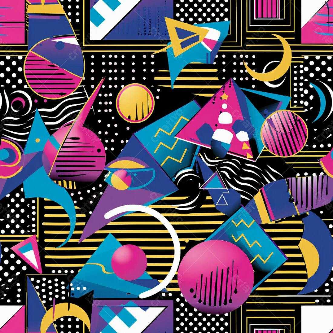 Textura geométrica 80s para fundo retro