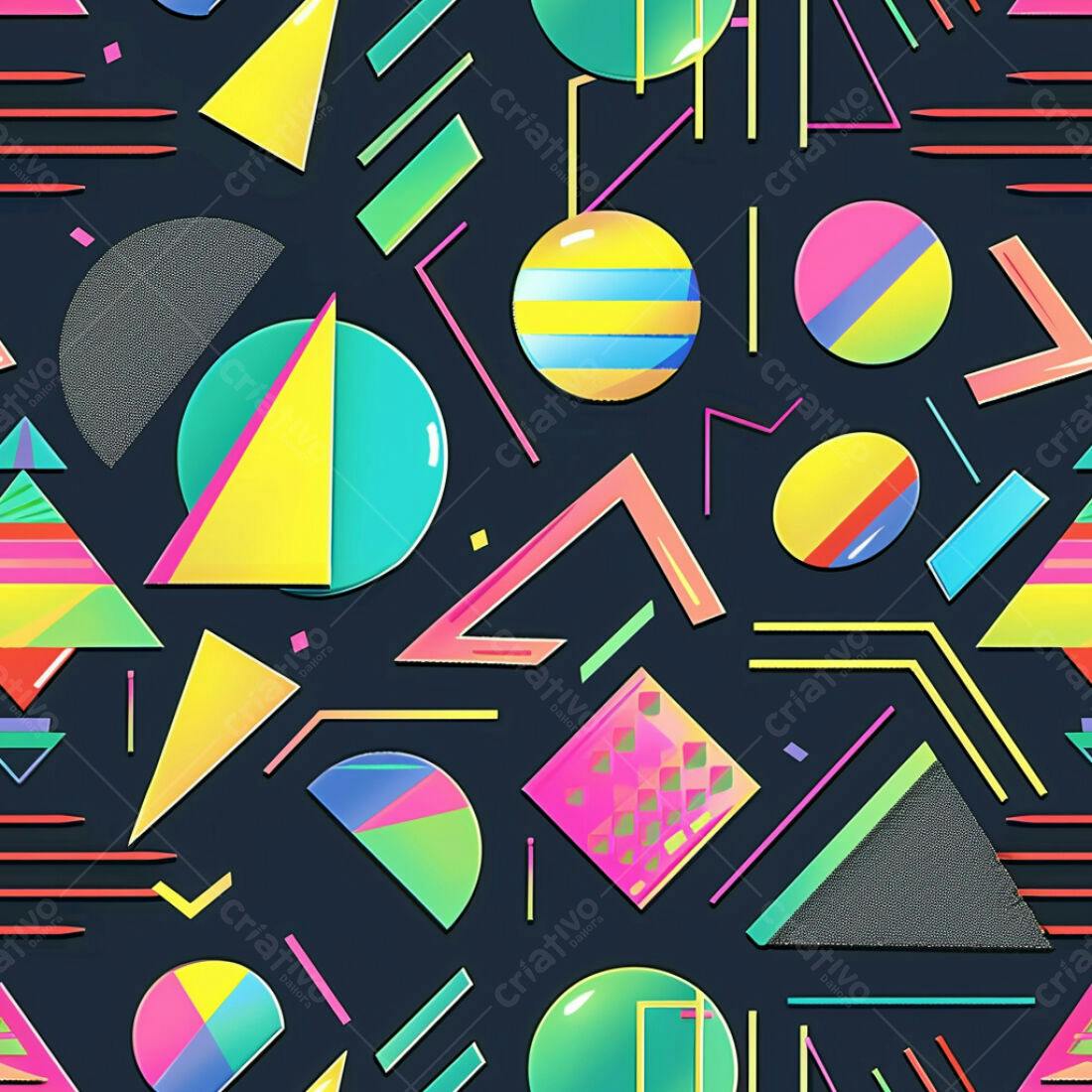 Textura Geométrica 80s para Fundo