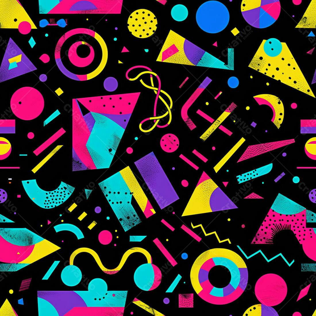 Textura Geométrica Neon para Fundo