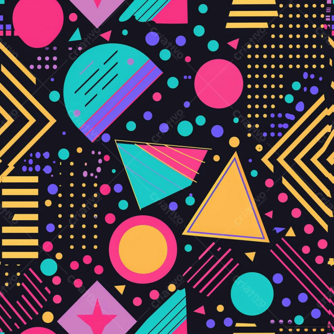 Textura Geométrica 80s para Fundo