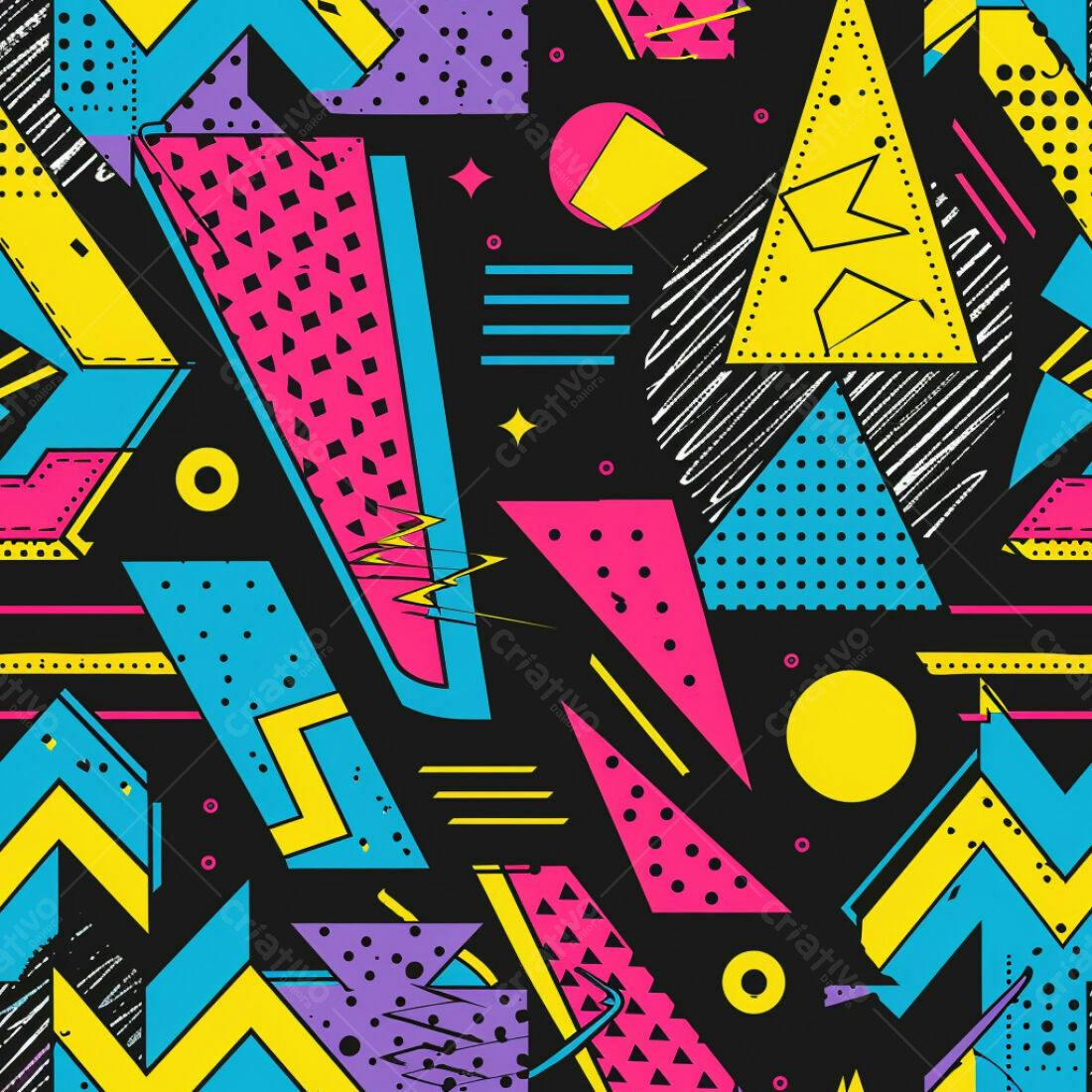 Textura Geométrica 80s para Fundo