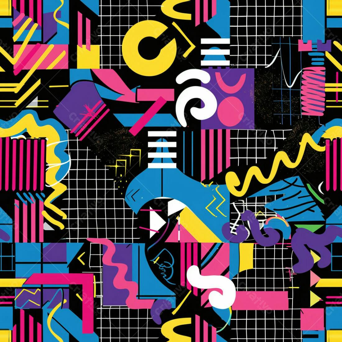 Textura Abstrata 80s para Fundo
