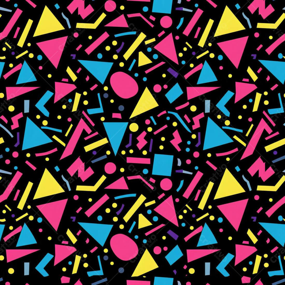 Textura Geométrica 80s para Fundo