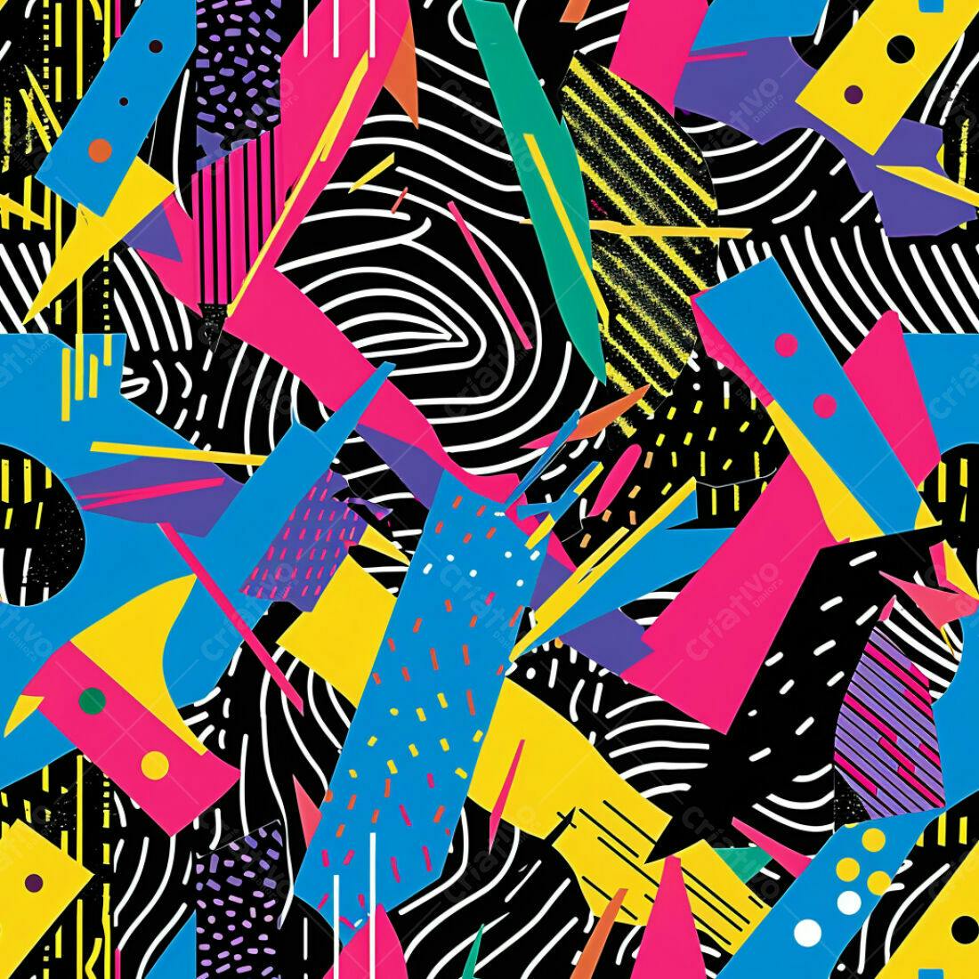 Textura Abstrata Memphis para Fundo