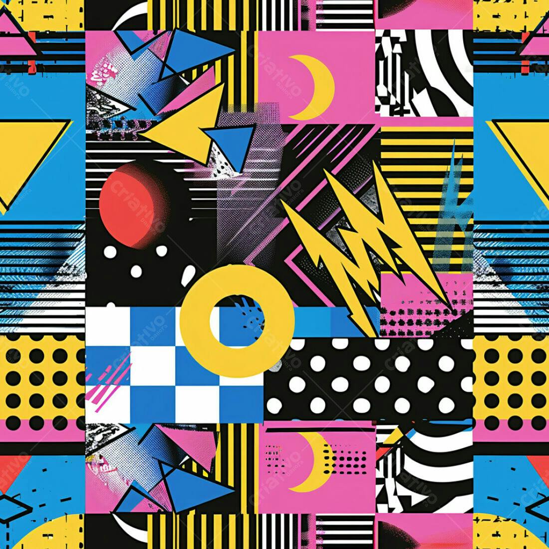 Textura Abstrata Memphis para Fundo