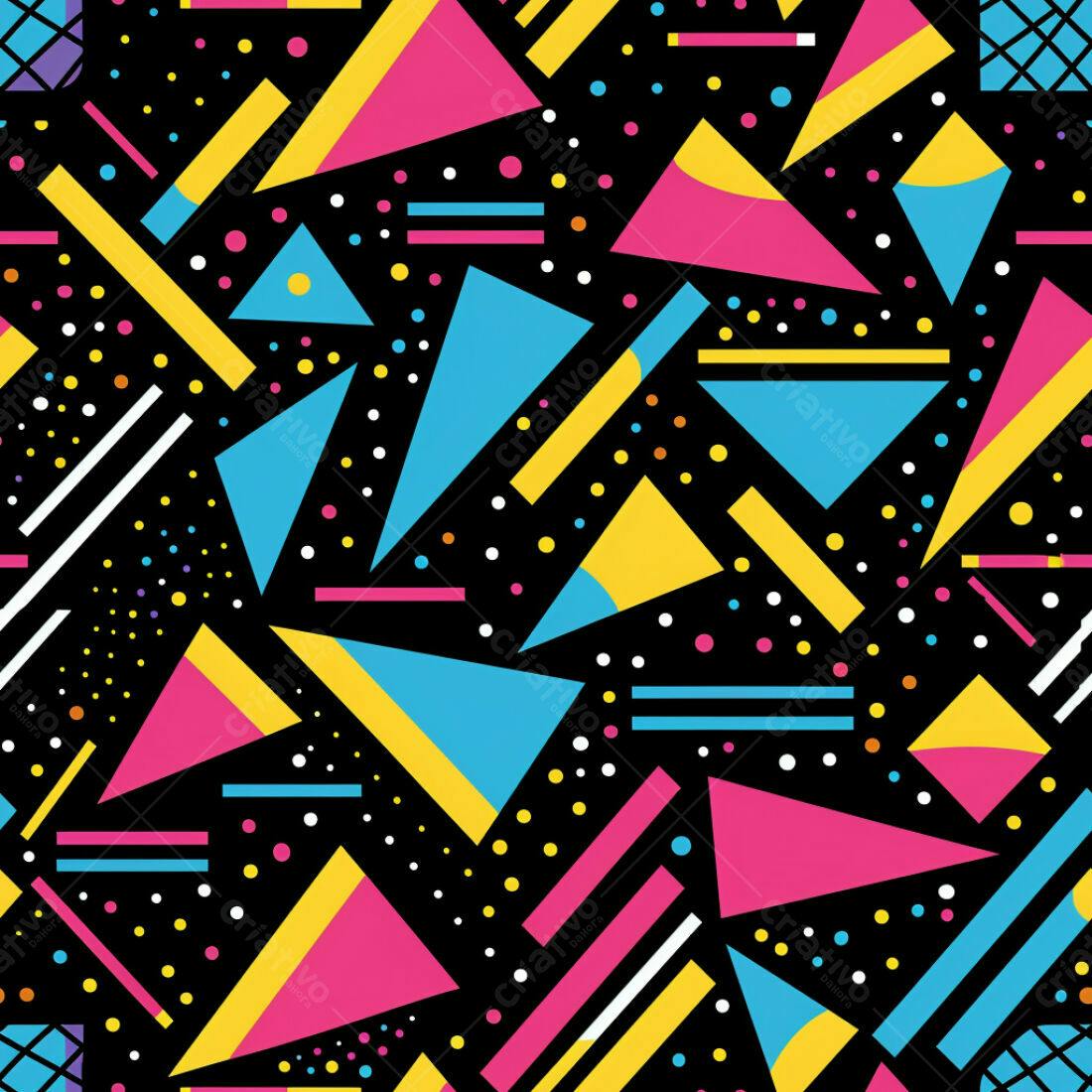 Textura Geométrica 80s para Fundo