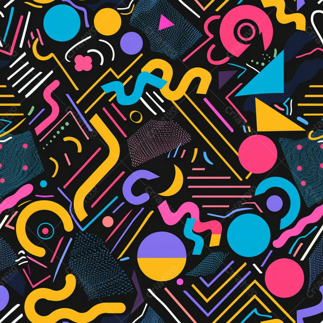 Textura Geométrica Neon para Fundo