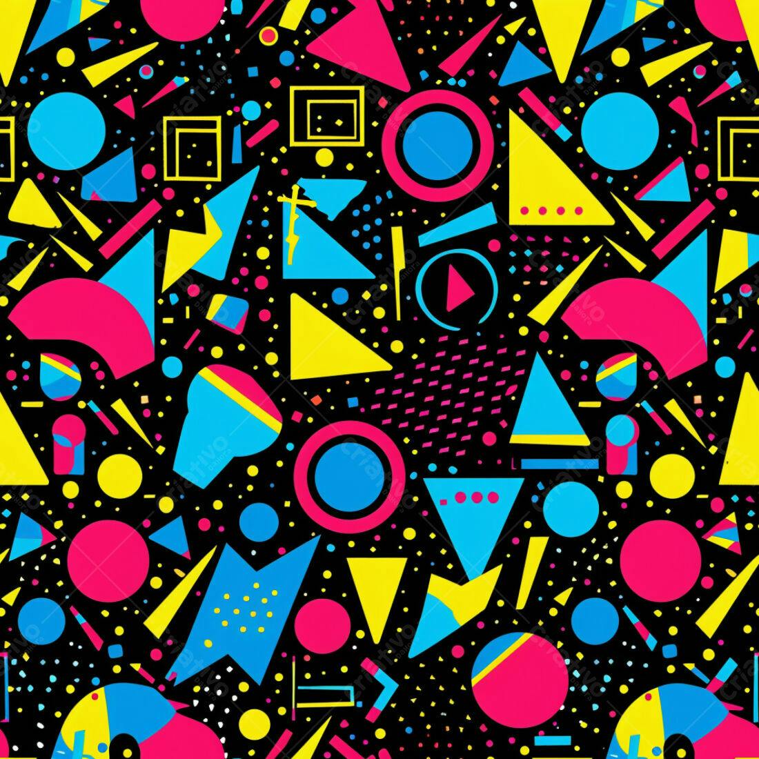 Textura Geométrica 80s para Fundo