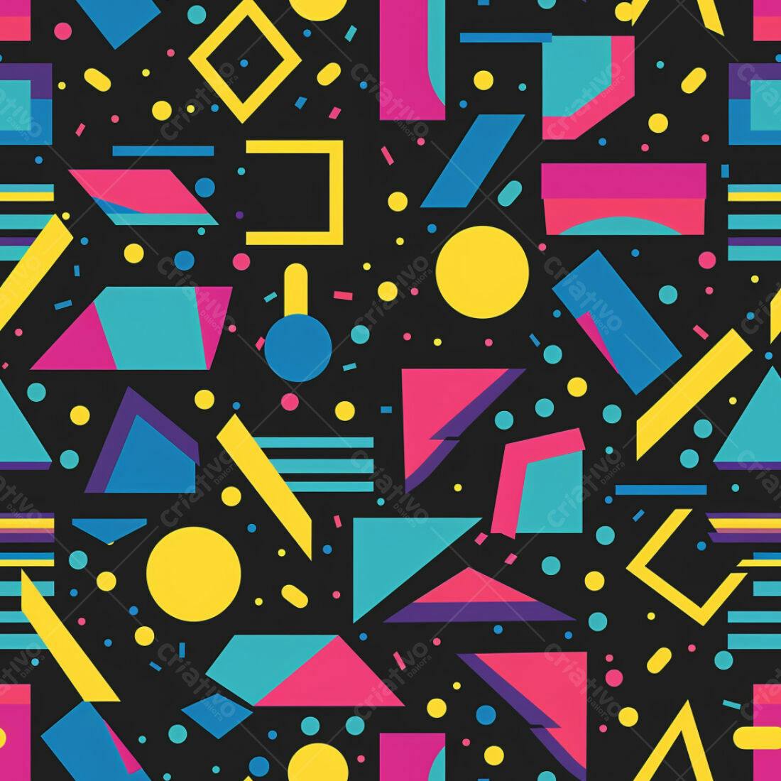 Textura Geométrica 80s para Fundo