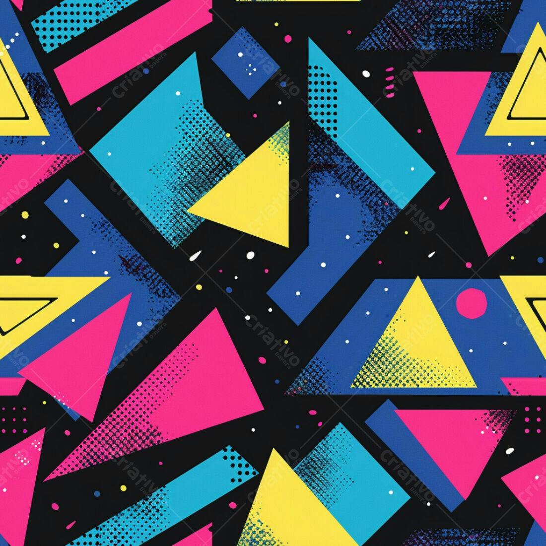 Textura Geométrica 80s para Fundo