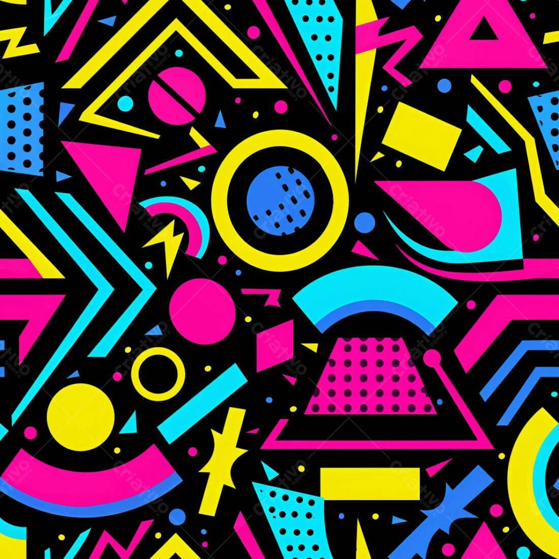 Textura Geométrica 80s para Fundo