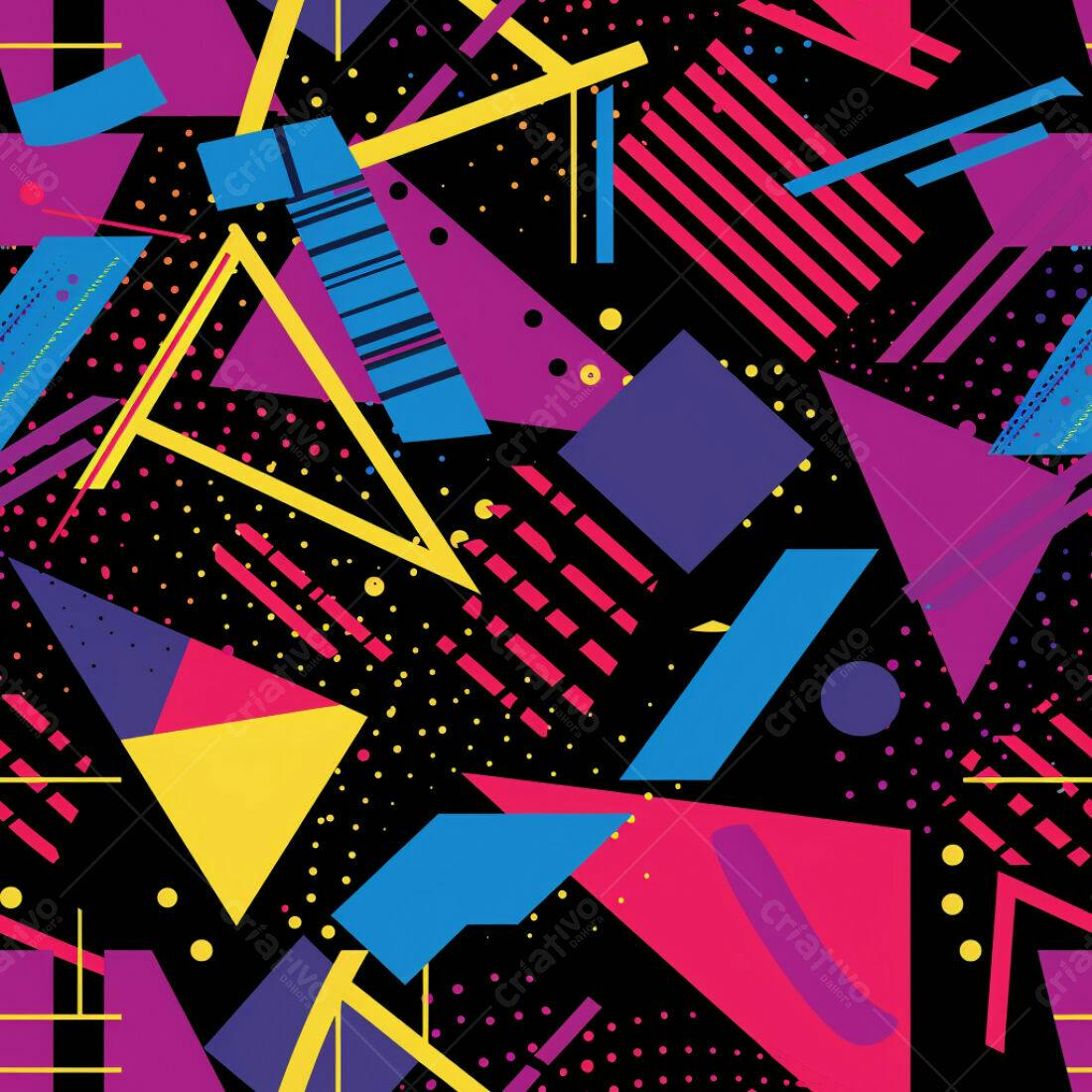 Textura Geométrica 80s para Fundo