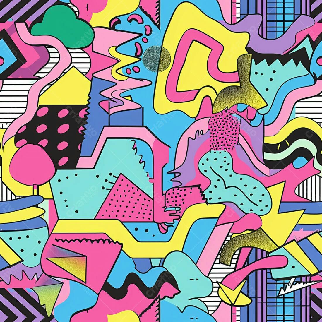 Textura Abstrata Memphis para Fundo Moderno