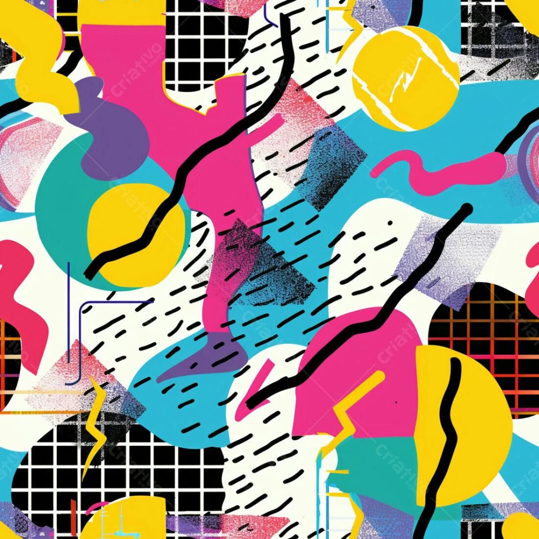 Textura Abstrata Memphis para Fundo