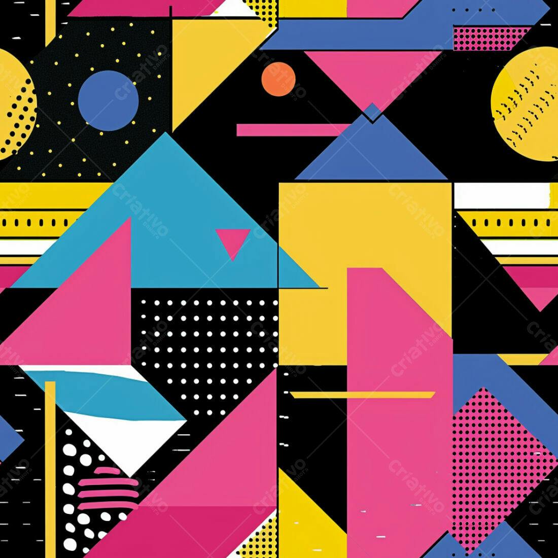 Textura Geométrica 80s para Fundo