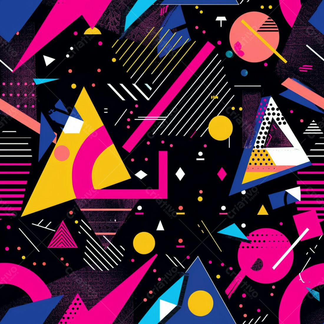 Textura geométrica 80s para fundo