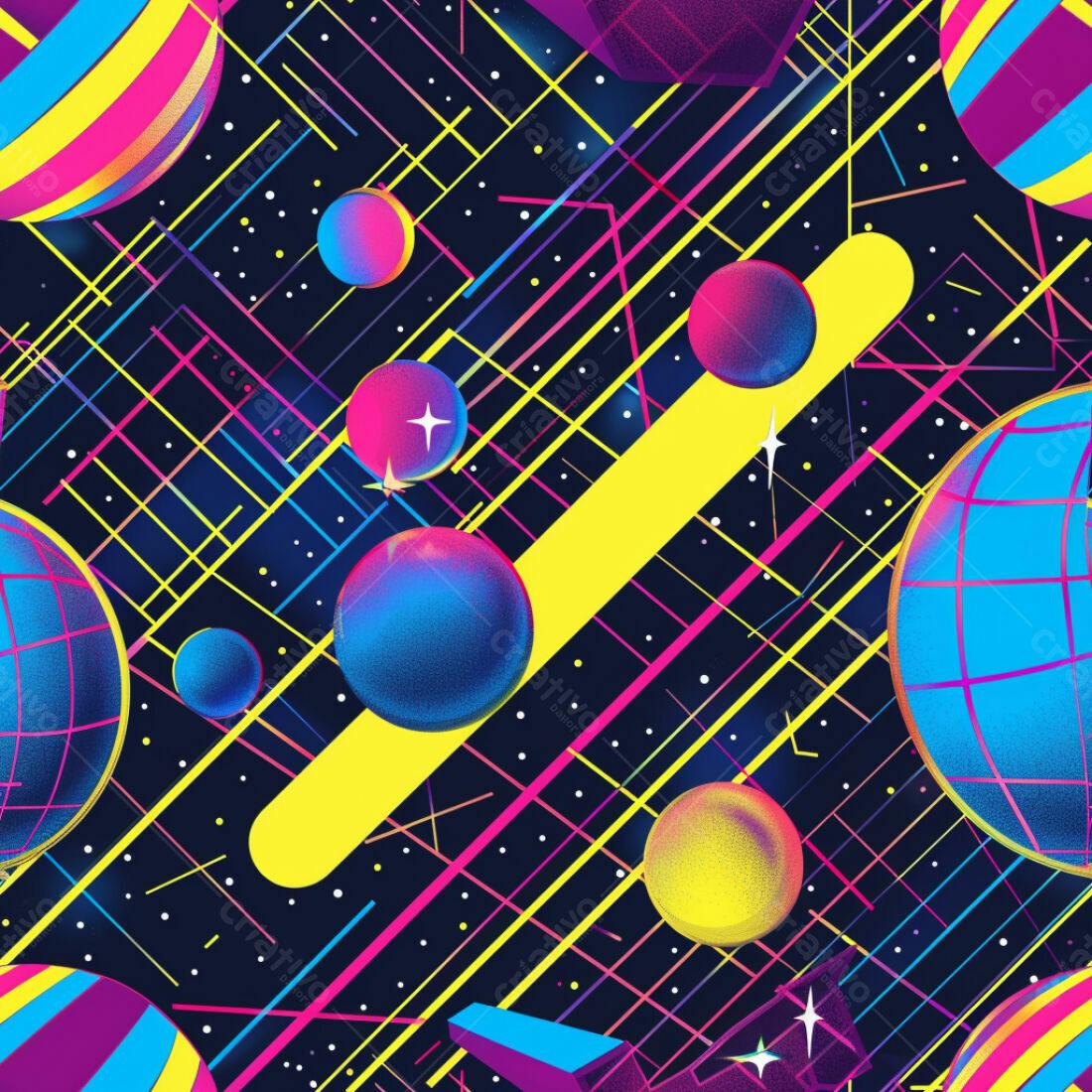Textura Abstrata Neon para Fundo
